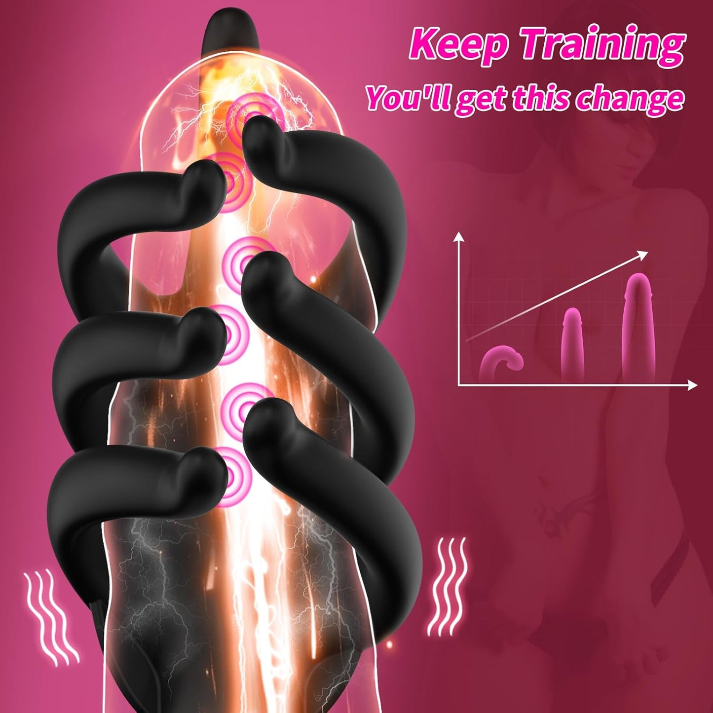 Male Sex Toys Penis Vibrator, Male Masturbator Sex Toys with 10 Vibrating Modes, Finger-Shaped Penis Trainer Extender & Prolong Endurance, Adult Sex Toy & Games for Men Women Couples