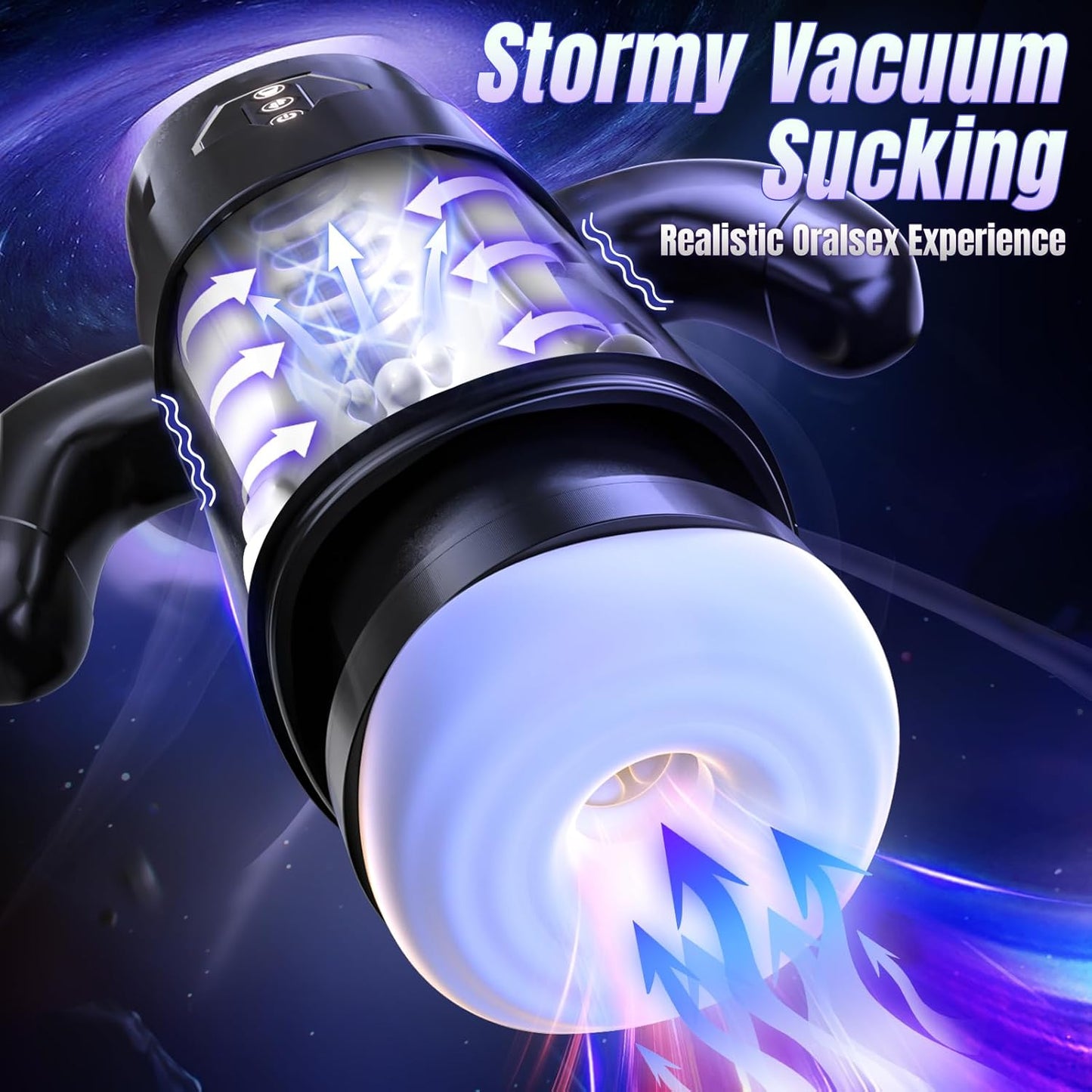 Cafatop Male Masturbator Sex Toys- Electric Men Sex Toys with 6 Thrusting & 3 Suction, Automatic Sucking Male Masturbation Cup with Handle, Penis Pump Pocket Pussy Stroker Vibrator for Adult Men
