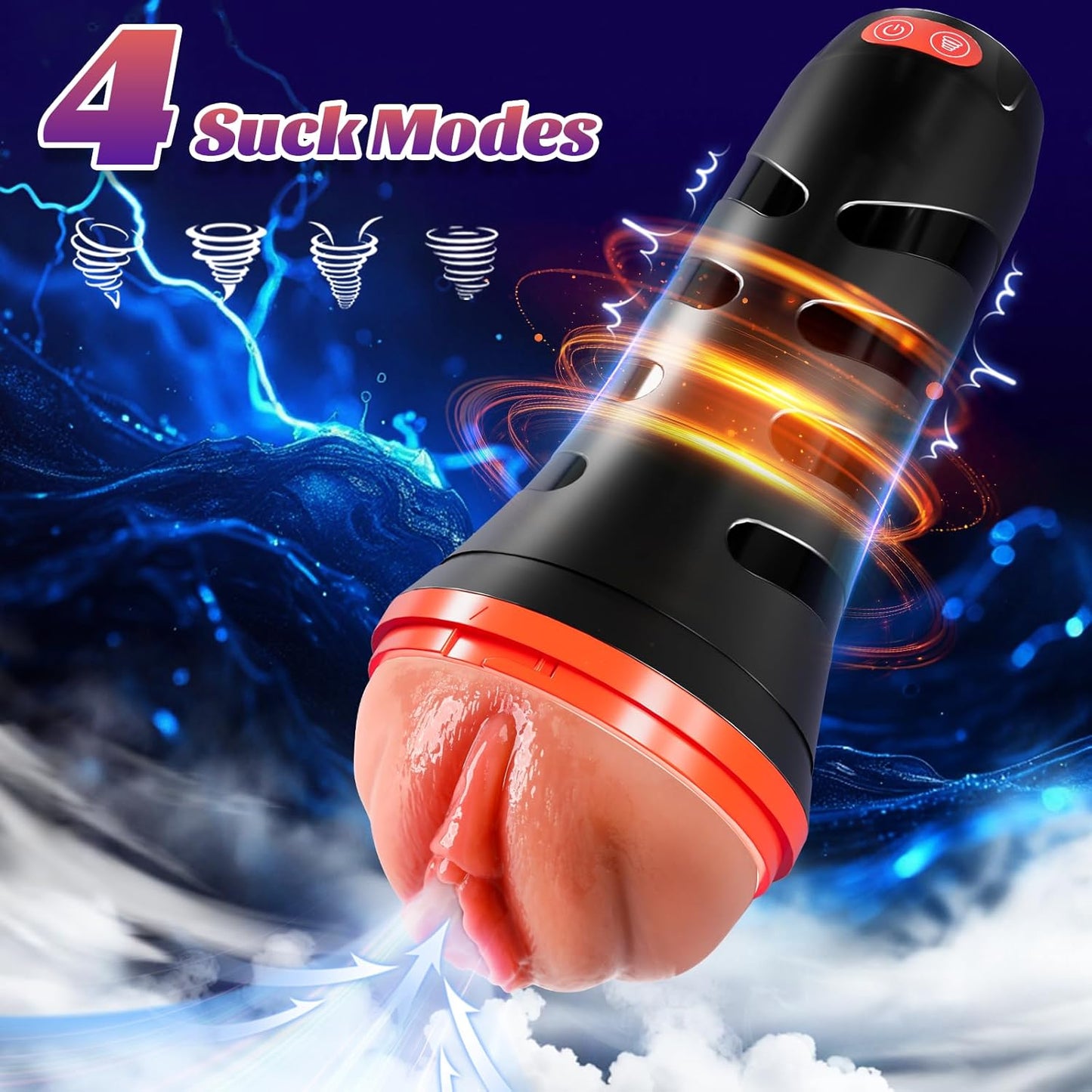 Male Masturbator Sex Toys for Men - Adult Toys Penis Pump with 9 Vibration & 4 Sucking Modes, APP Control Male Sex Toys Pocket Pussy Stroker with Phone Holder, Realistic Sex Machine for Men Pleasure.