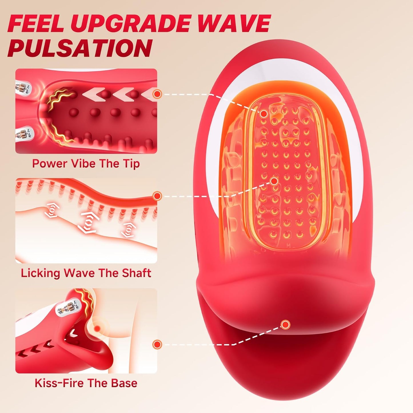 Male Sex Toys for Men – baiwatt Waving Motion Male Maturbator Hollow Out Design with AI Sync APP for 10 Waving & Vibrating in 3 Motors for 360° Wrapped Stroker Vibrator, Adult Sex Toy for Gay Men