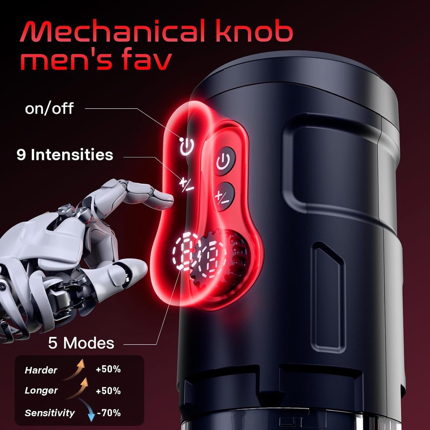 Pocket Pussy Automatic Male masturbator Penis Pump -Sex Toy formen VIIGOO Male Sex Toys with 5 thrustings & 9 rotations Masturbation Cup Adult Toy Stroker,Blowjob Sex Machine for Men's Toy