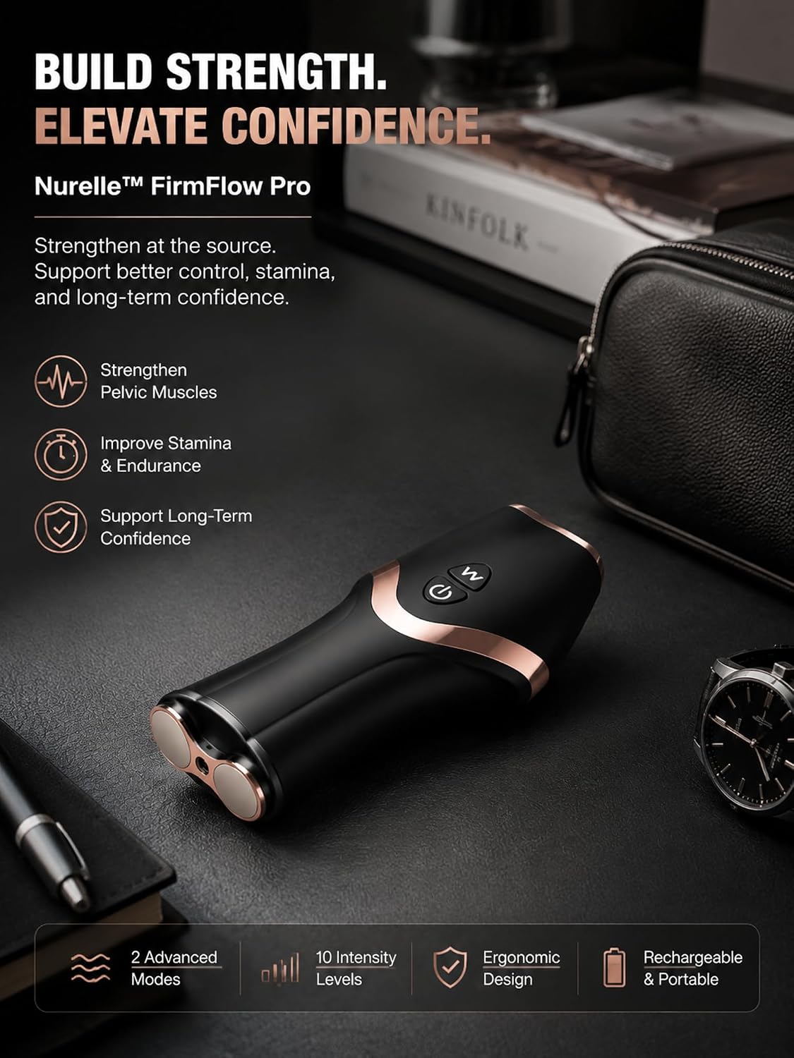 Compact USB rechargeable male training device