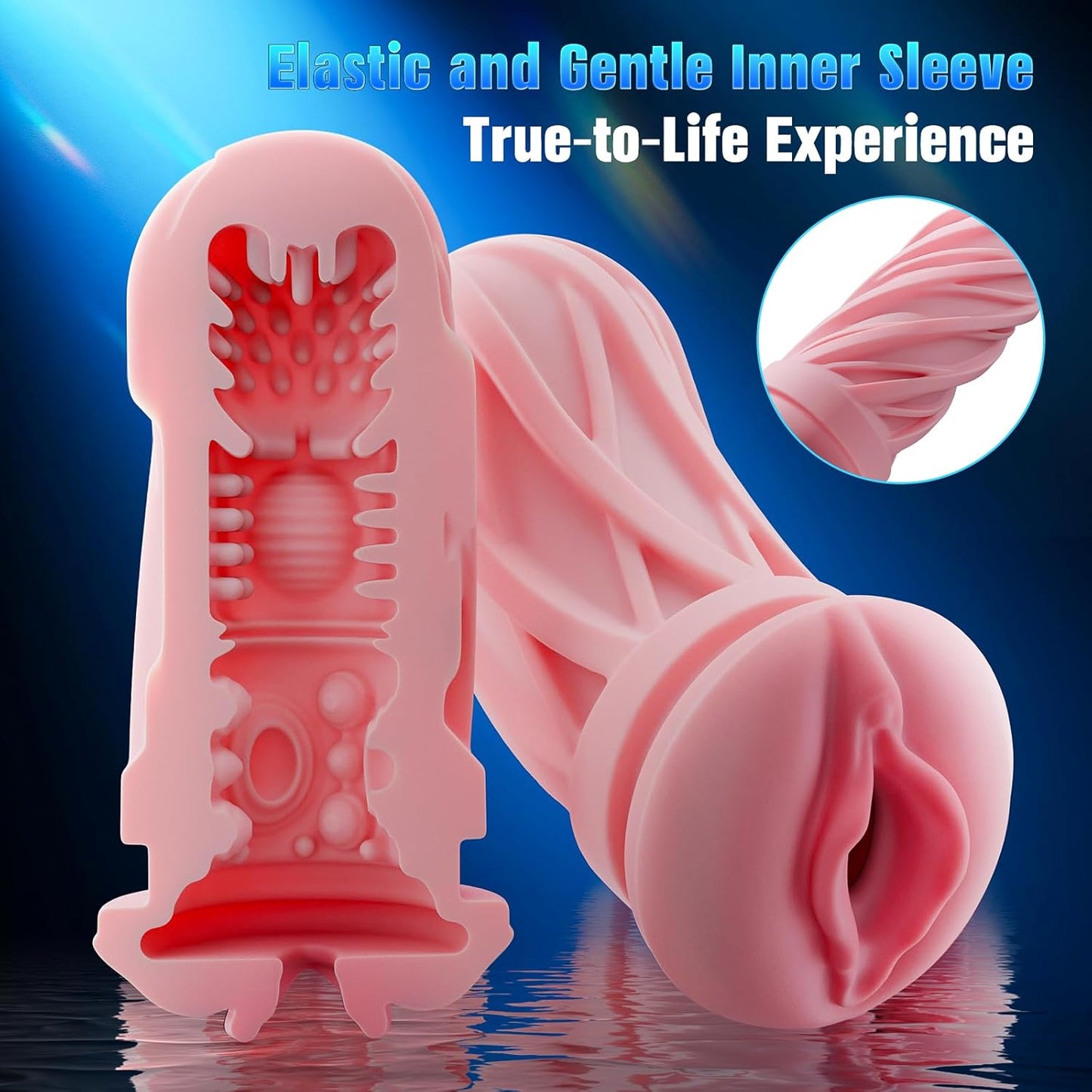 Male Masturbator Sex Toys for Men - AI & APP Control Thrusting Male Stroker with 360° Heating, 5-Speed Smooth Motion Adult Mens Sex Toy, Silent Brushless Motor, Pocket Pussy Sleeve Massage Kits