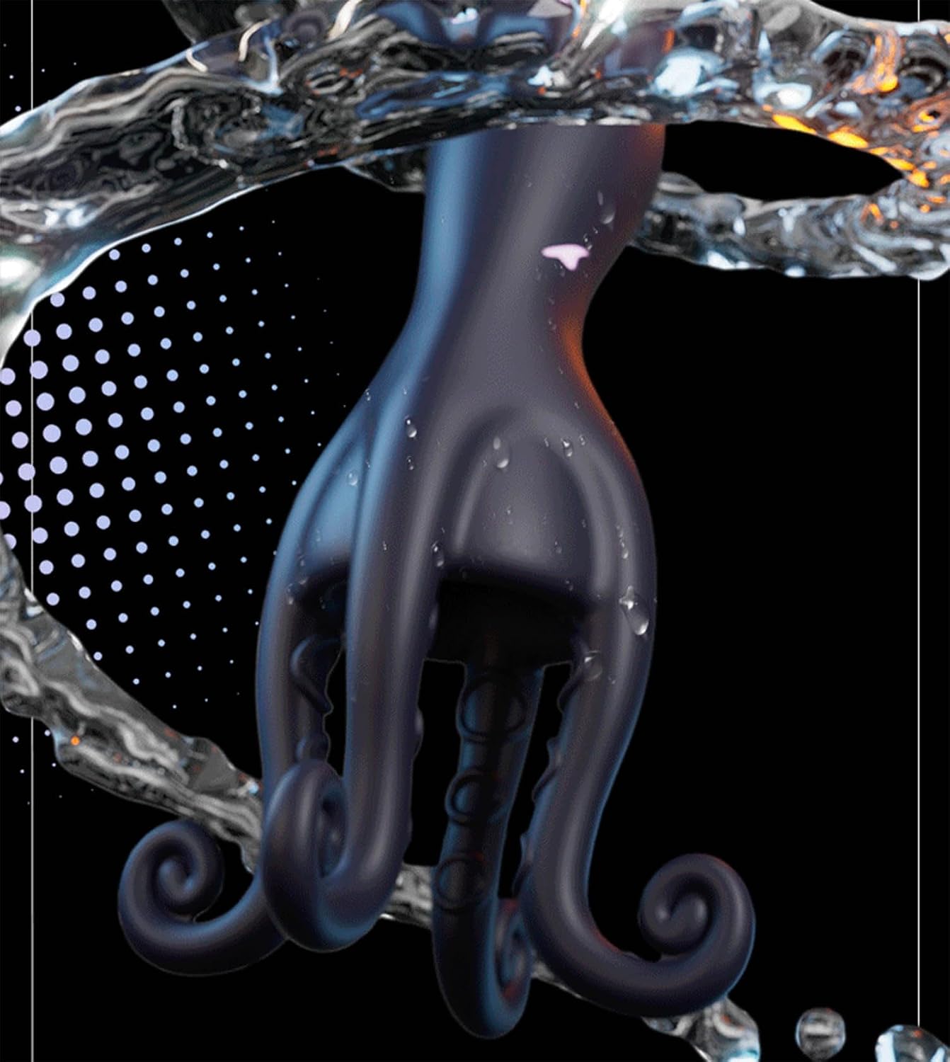 Soft silicone wraparound glans vibrator for men
