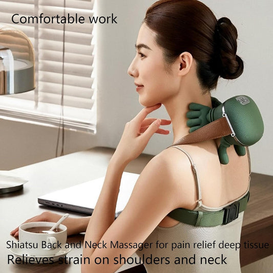 Siaasoo Massage Master for Shoulder, Neck, Lower Abdominal, Shiatsu Back and Neck Massager for Pain Relief Deep Tissue, Electric Kneading Massage Pillow, Electric Cordless Gifts to Men Women (#A)