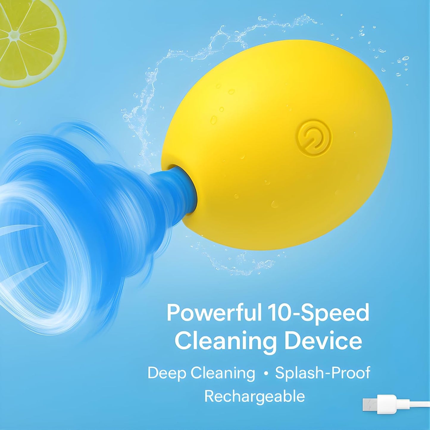 Nancy Lem Lemon Vibrator, Vbrating Massage Tools for Date Night, 3 in 1 Sex Toy, Clit Licker, Rechargeable Waterproof Silicone Personal Massager, Magic Wand Sex Toy, Expensive Gifts for Women
