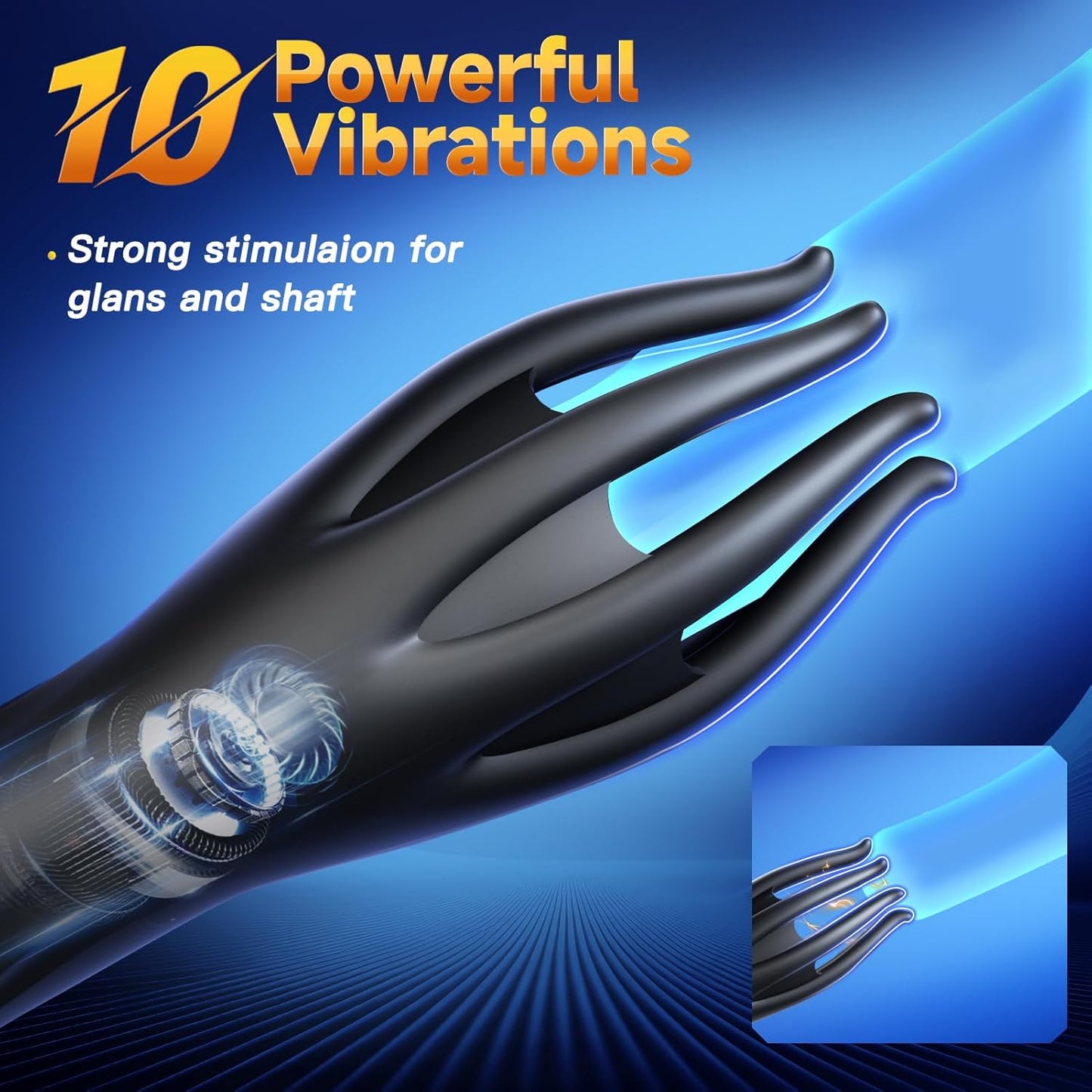 Male Masturbator Male Sex Toys for Men Adult Toys for Men with 10 Powerful Mens Penis Training Vibrator Stroker Sex Toy Masturbators Sex Machine 360° Tentacle Wrap Gay Adult Sex Toys & Games