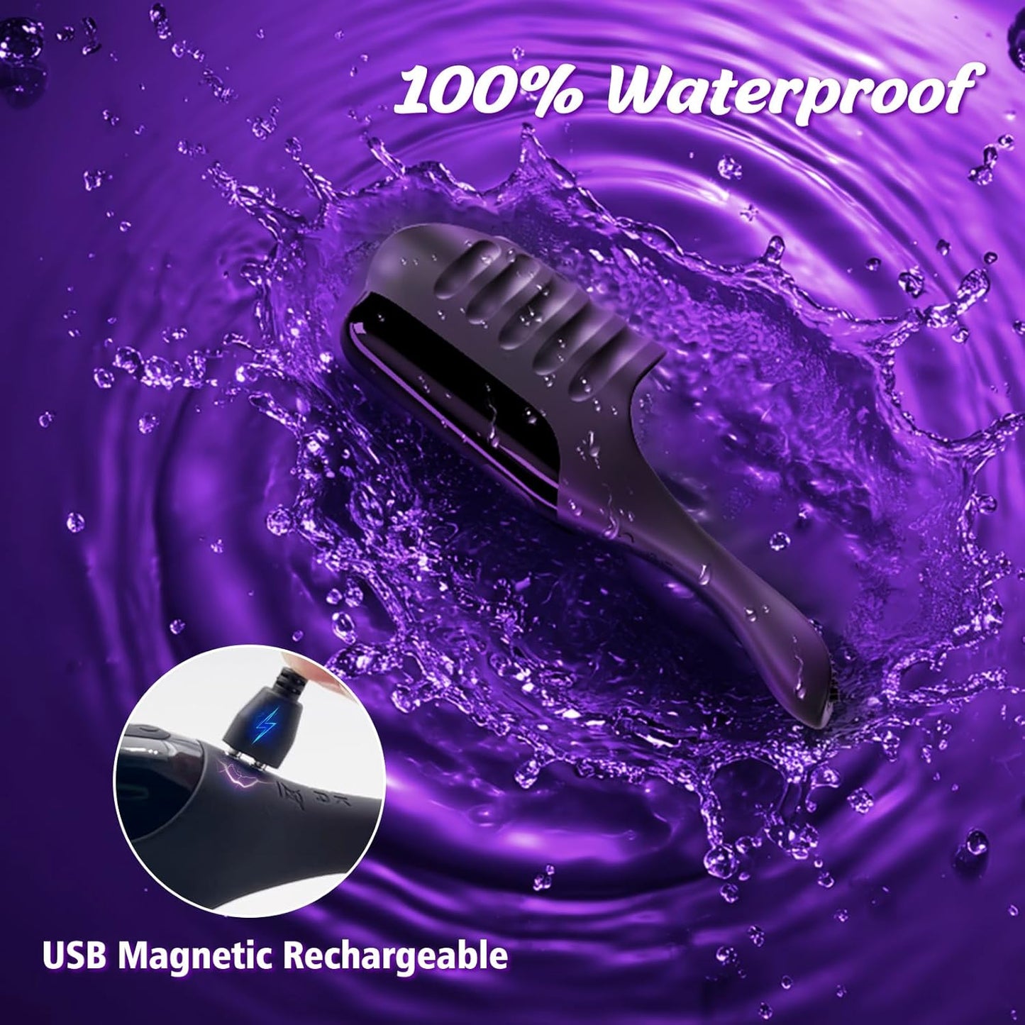 Tapping Vibrating Male Masturbator with Bend-to-Fit Testicle Vibrator, Hands Free Penis Vibrator Stroker Trainer with Cock Ring, Adult Sex Toys for Men, Mens Vibrating Blowjob Sex Machine Masturbation