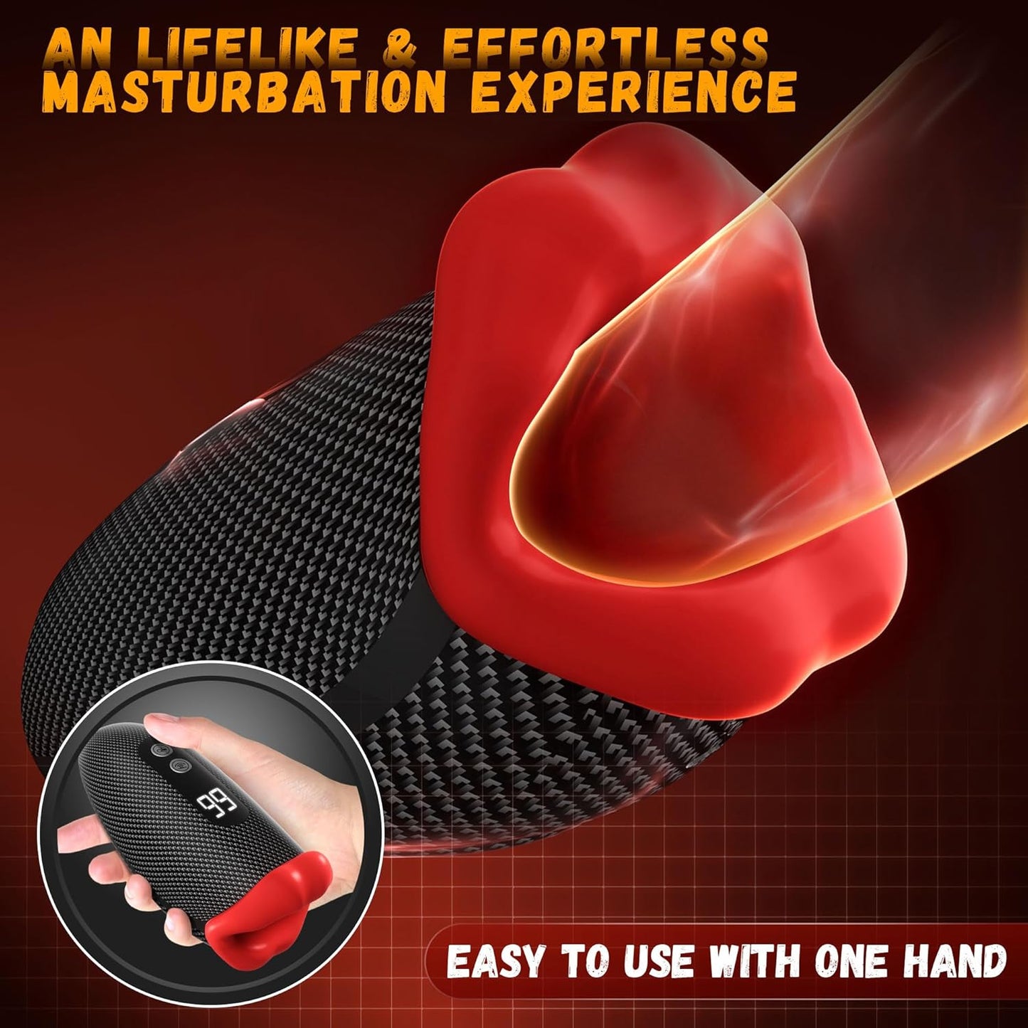 Sex Toys for Men - Male Masturbator 360° Wrapped 9 Tapping & Vibrating Male Vibrator Penis Pump APP Control LCD Mens Sex Machine Stroker Jiworb Adult Sex Toys & Game