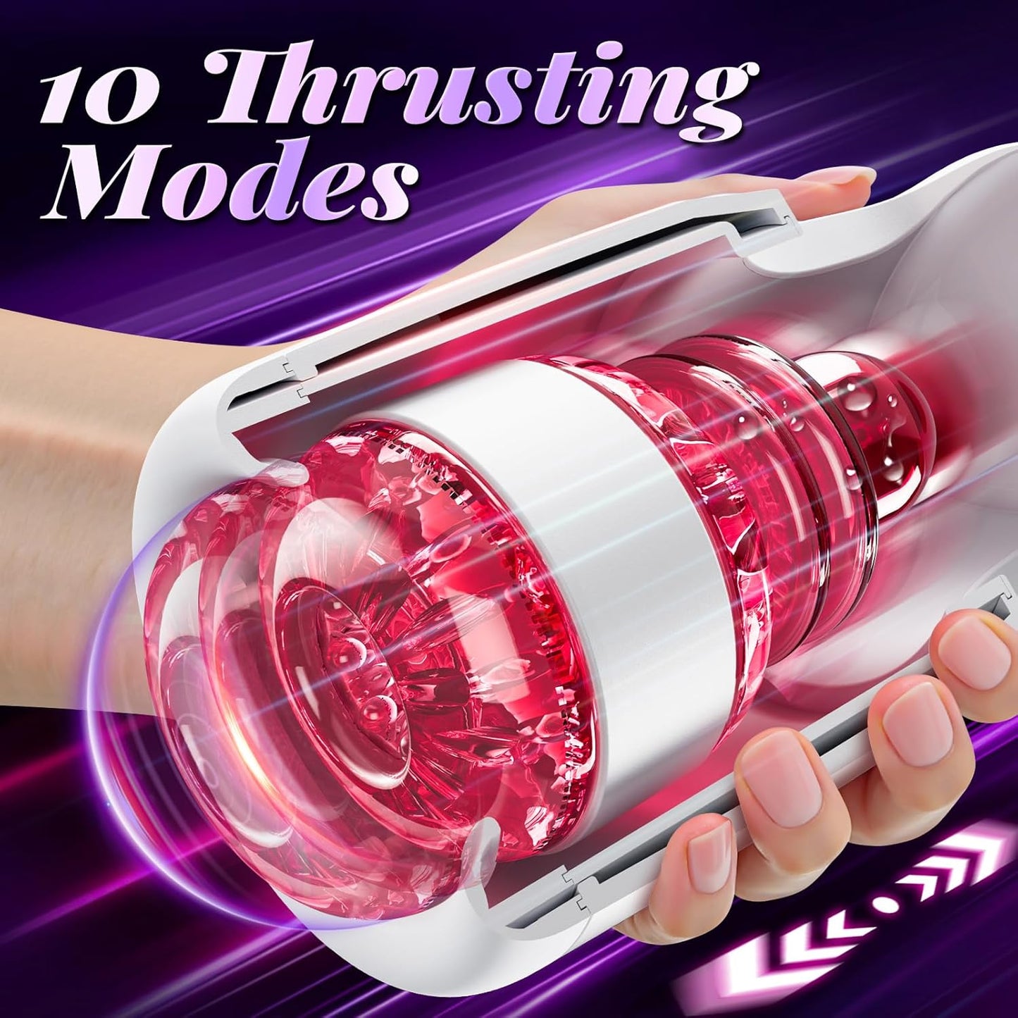 Sex Toys for Men Male Masturbator - Sex Toy with 10 Thrusting & 10 Real Sex Toys Tongue Licking Modes Blowjob Sex Machine Stroker for Training Stimulation Increase Endurance Male Sex Toy
