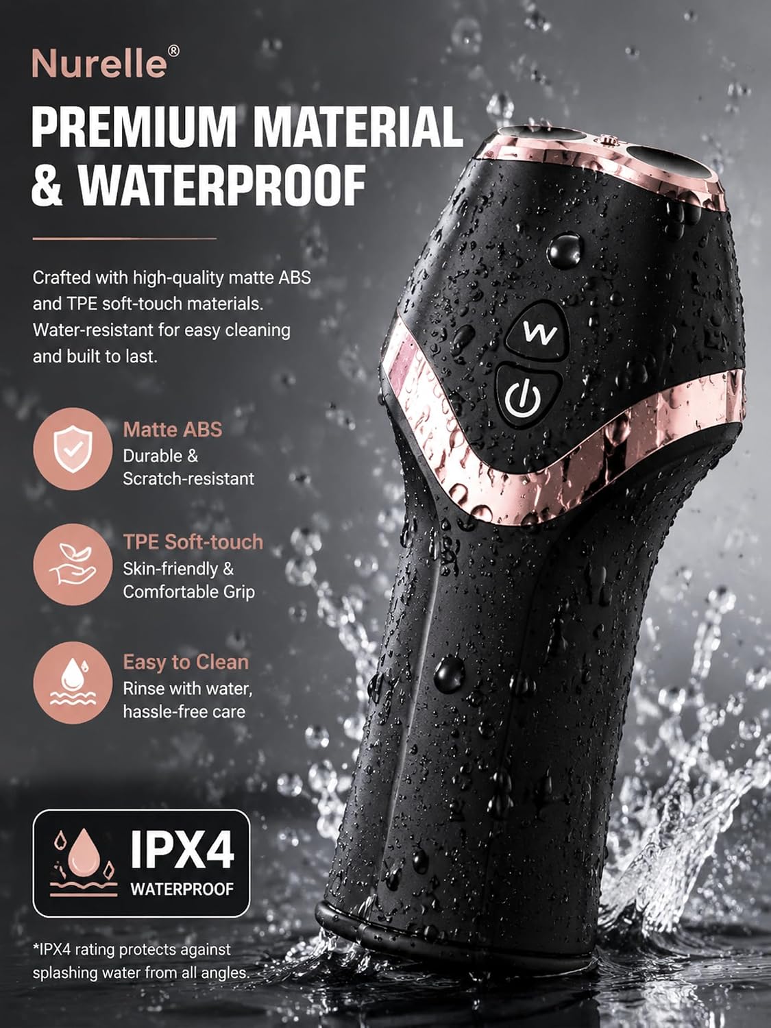 Male vibrator with flexible TPE contact sleeve