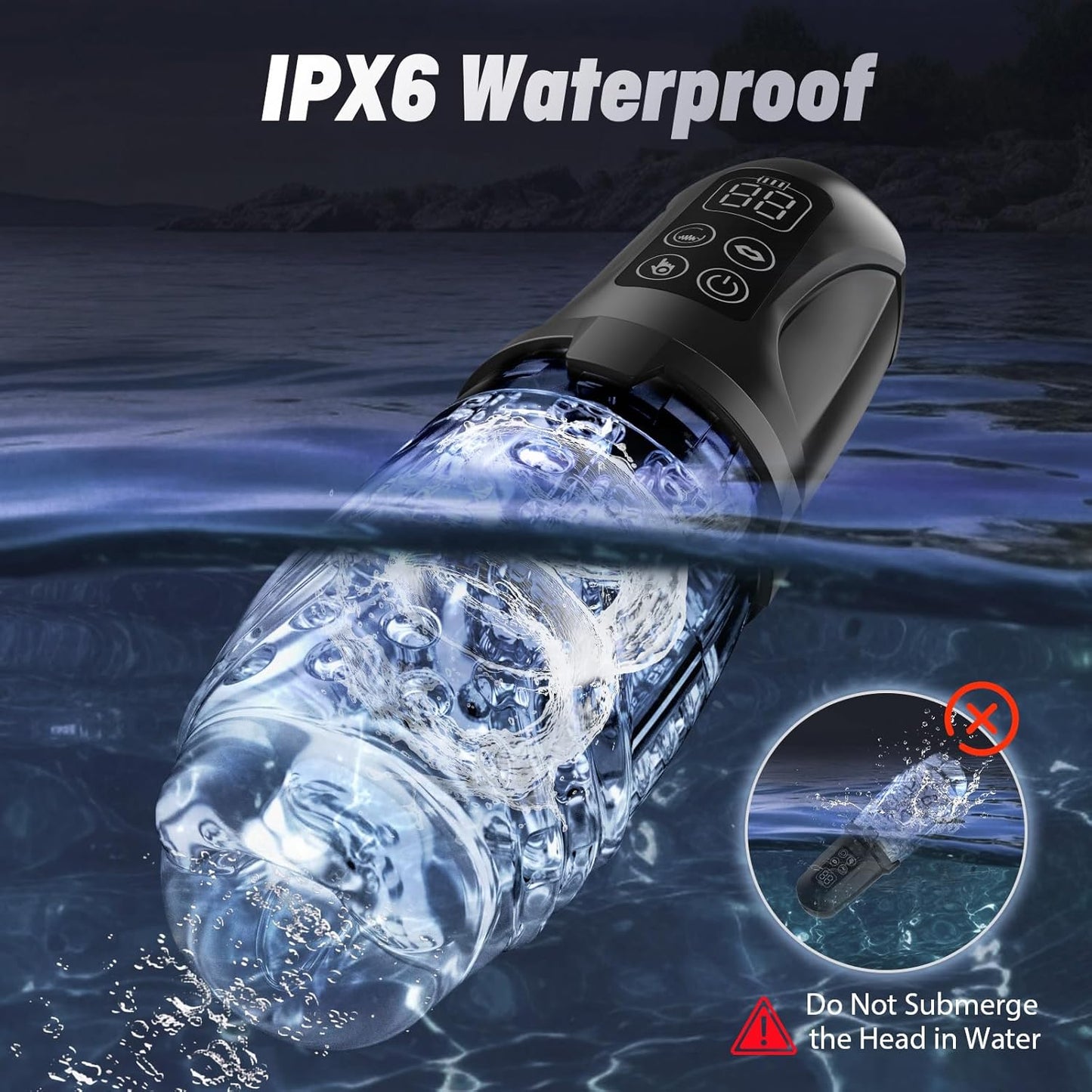 Male Masturbator Sex Toys - Transparent Penis Pump with 7 Vibrating & 7 Sucking Modes, Male Sex Toys for Men Sex Toy Squeezable Pocket Pussy LCD Display Adult Toys, Blowjob Sex Machine Stroker