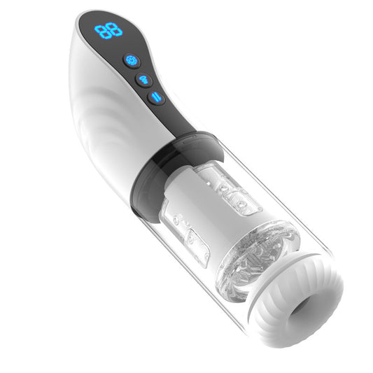 Automatic Male Masturbator Sex Toys for Men - Adult Toy Male Sex Toys with 9 Thrusting & 9 Rotating 9 & 9 suction  Modes,Hands Free Pocket Pussy Sex Machine with Visual Window & Mounting Base, Electric Thrusting Cup