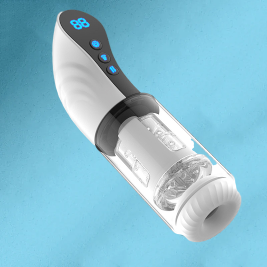 Automatic Male Masturbator Sex Toys for Men - Adult Toy Male Sex Toys with 9 Thrusting & 9 Rotating 9 & 9 suction  Modes,Hands Free Pocket Pussy Sex Machine with Visual Window & Mounting Base, Electric Thrusting Cup