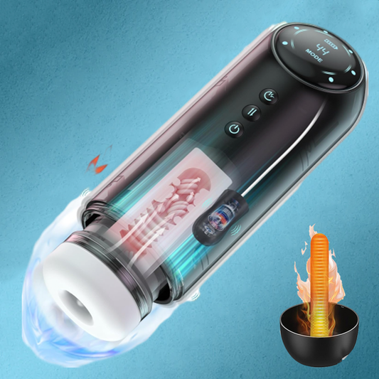 ON-FIRE Automatic Male Masturbator Adult Toys Male Masturbators with 4 Thrusting &4 Sucking &10 Vibrating Modes