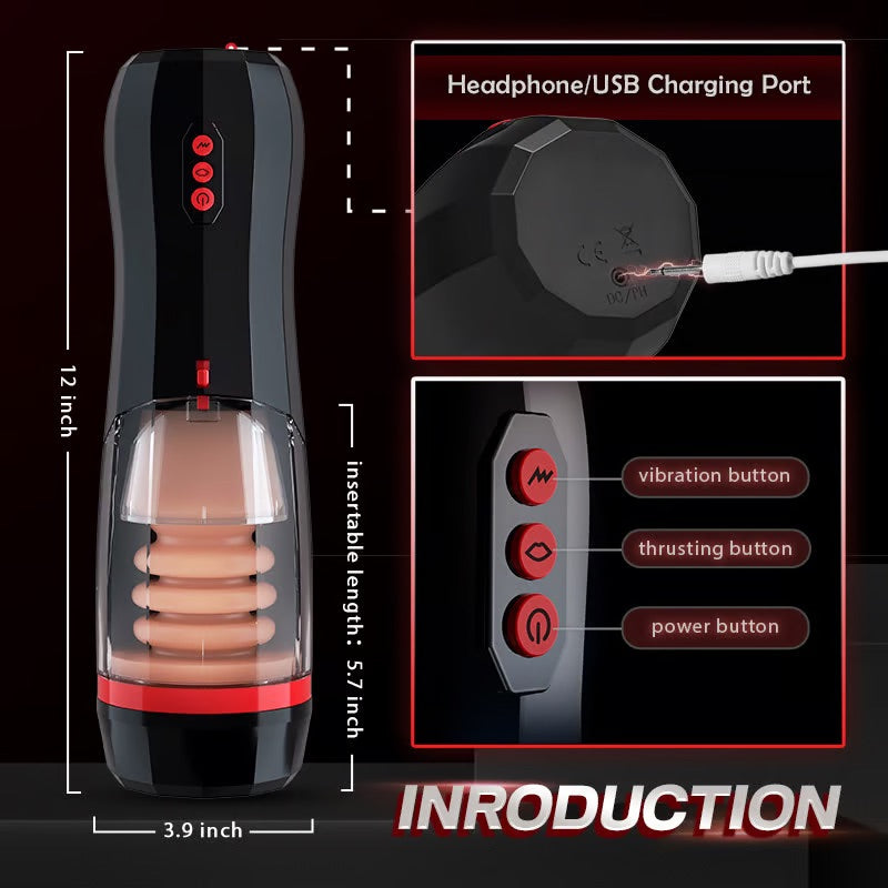 BEAUTY - Automatic 5 Thrusting 10 Vibrating Vocable Masturbation Cup