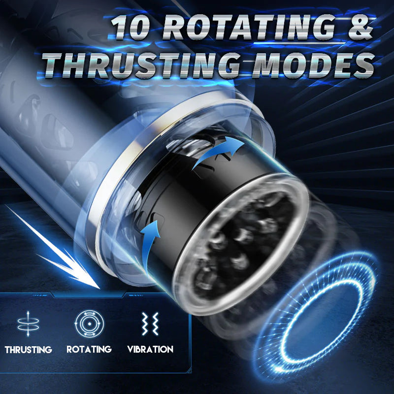 HOMCOMB - 10 Thrusting Spinning Suction Technical Sense Male Masturbation Cup