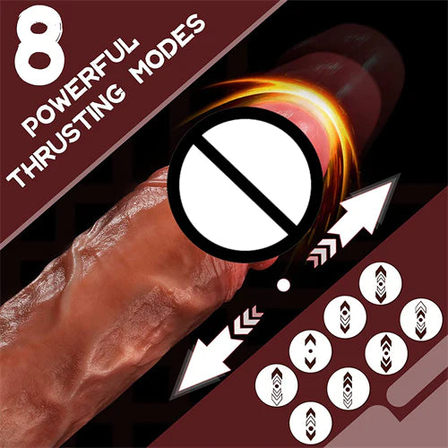Big Daddy Big Daddy 9 Vibration 3 Thrusting Swing Heat Realistic Vibrator Dildo Blowjob Machine 8.4 Inch with Suction Cup