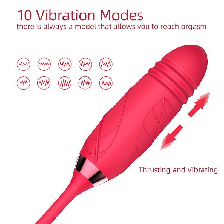 The Royal Upgraded Stick Double Trouble Magice Fantasy Rose 2.0 Deluxe Extender Extendo Sucking Vibrator Sex Toy With Dildo - Gawk 3000 