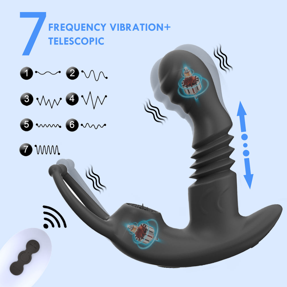 Wireless Electric Remote Controlled Ultimate Rotating Prostate Massager