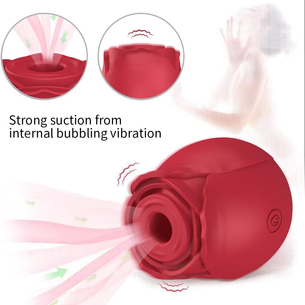 Rose Shape Vagina Sucking Vibrator Intimate Good Nipple Sucker Oral Licking Clitoris Stimulation Powerful Sex Toys for Women - Gawk 3000 