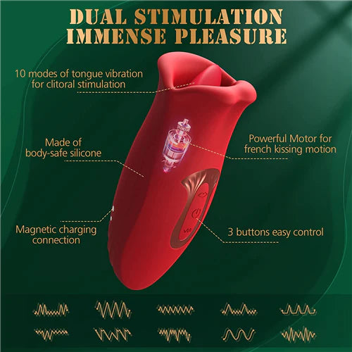 SUFFOLATE - Tongue Sex Toy Vibrator, Clitoral Stimulation for Women, Adult Sex Toys